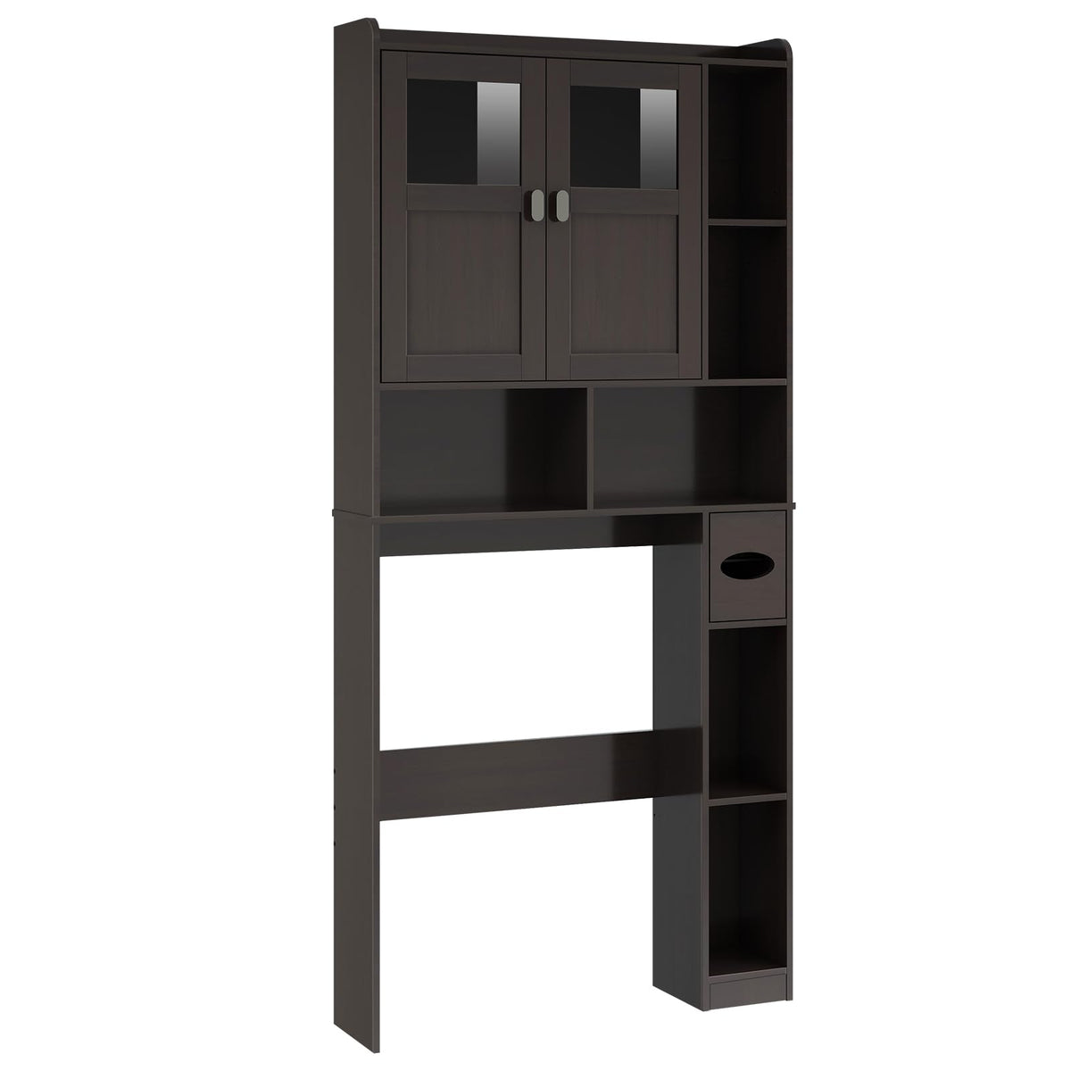 Over The Toilet Storage Cabinet with Doors and Shelves H730