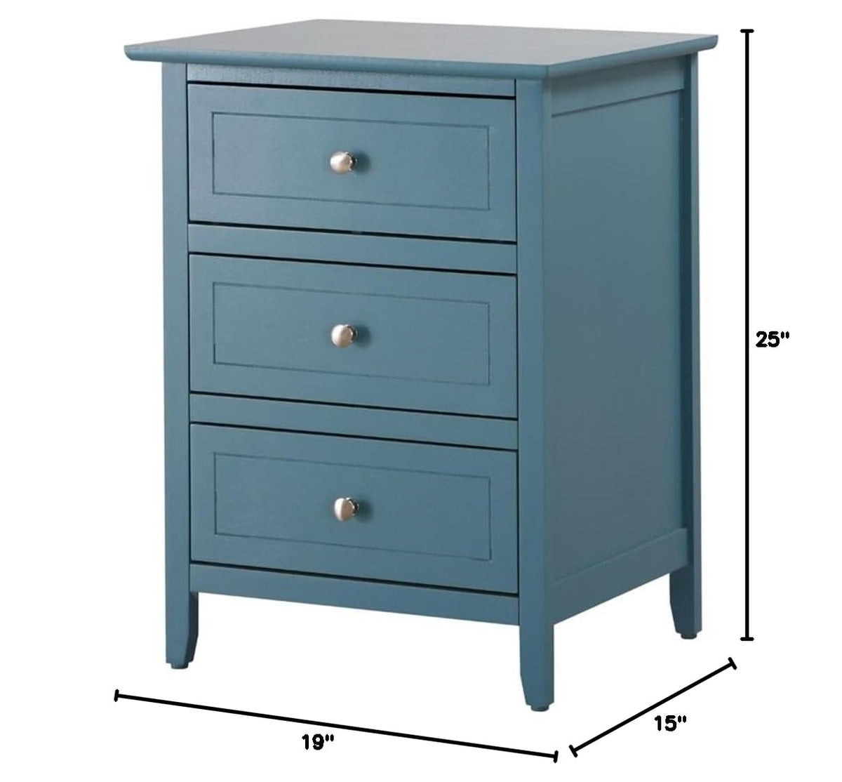 Set of 2 Engineered Wood 3-Drawer Nightstands Y5840