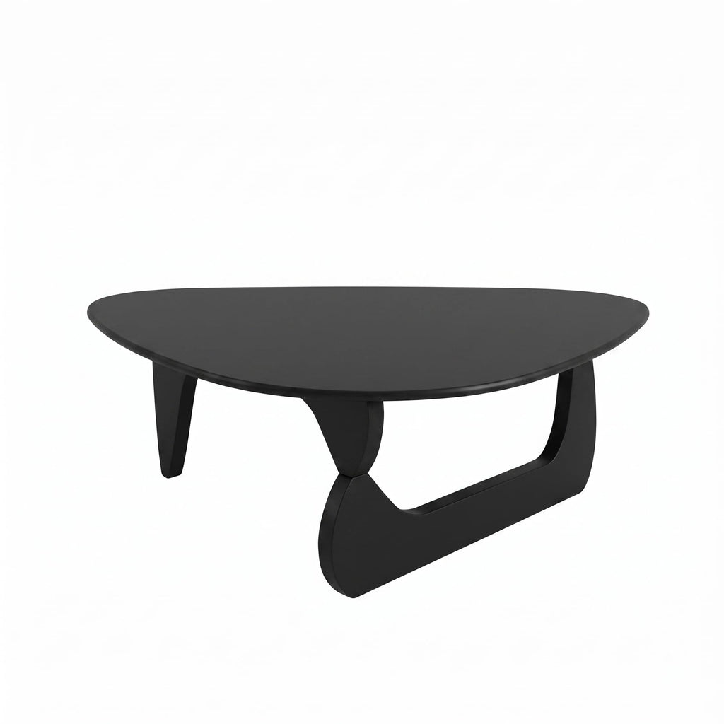 34" Black Coffee Table with Solid Wood Top R357