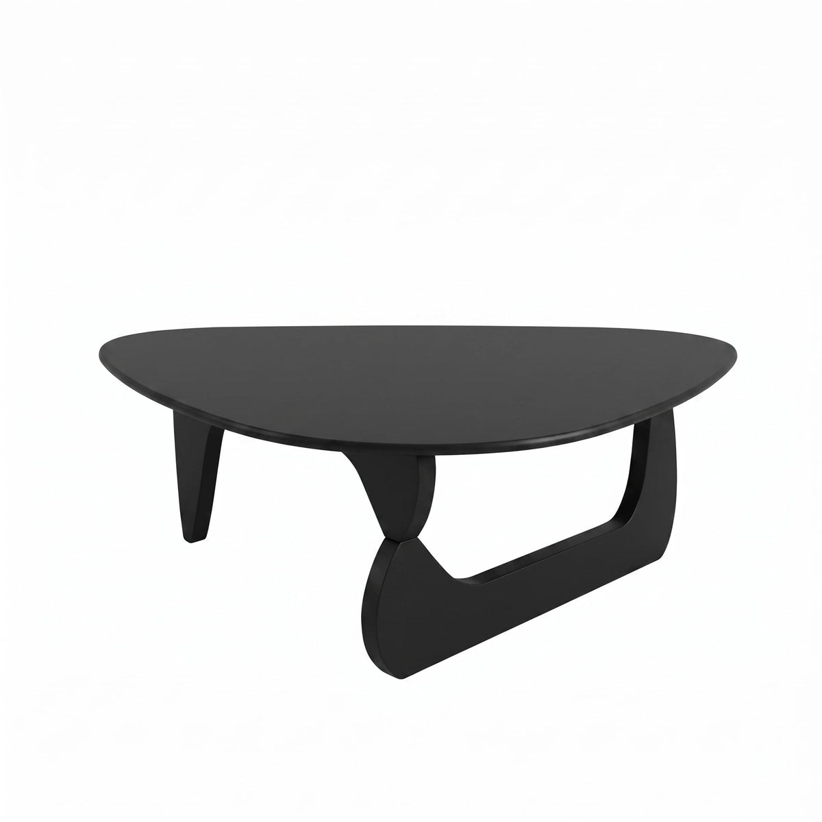34" Black Coffee Table with Solid Wood Top R357