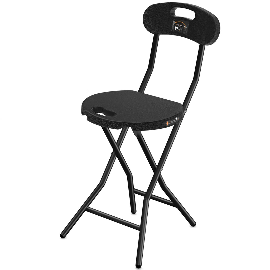 Folding Stool with Back, 18 inch Set of 1 I563
