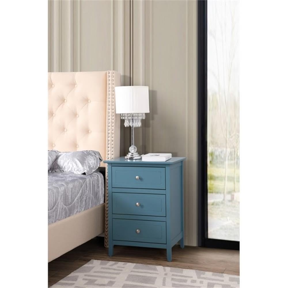 Set of 2 Engineered Wood 3-Drawer Nightstands Y5840