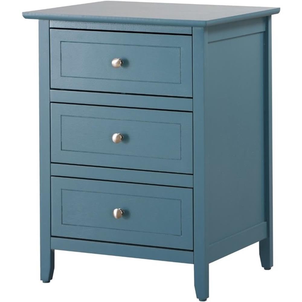 Set of 2 Engineered Wood 3-Drawer Nightstands Y5840