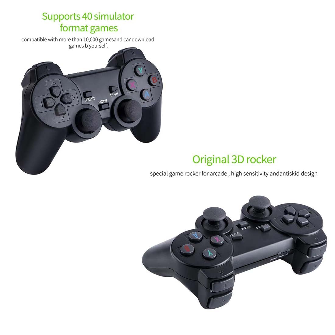 4K Retro Game Console with 2 Wireless Controllers 64GB S8585