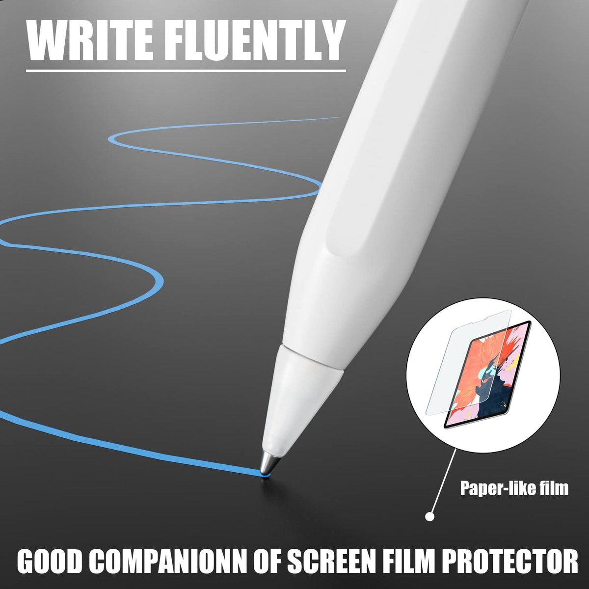 Fine Point Pencil Tips for Apple Pencil 1st 2nd Generation USB-C, White E546008