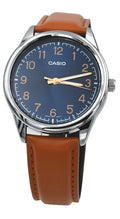 Men's Analog Tan Leather Band Blue Numbers Dial Watch M150604