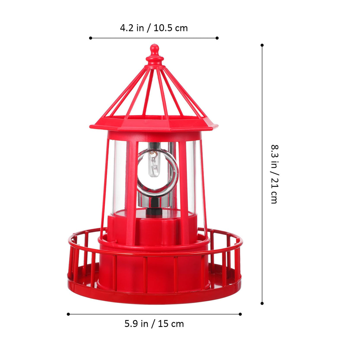 Solar Powered Rotating Lighthouse Garden Light E4505