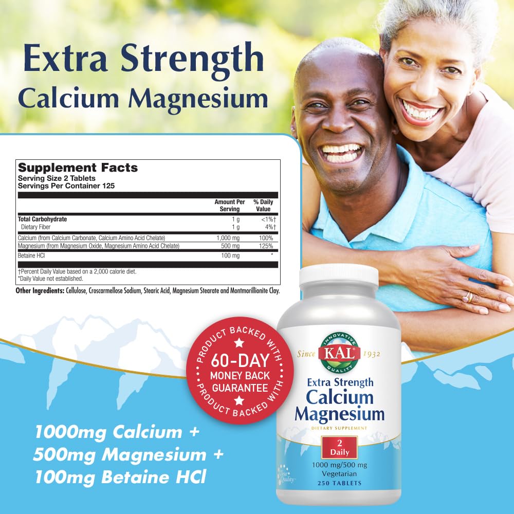 Calcium Magnesium Supplement 250 Tablets Z7700