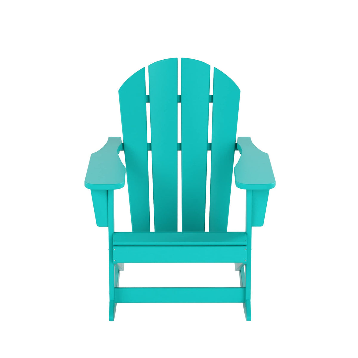 HDPE Turquoise Poly Adirondack Rocking Chair 3-Piece Set with Side Table E153848