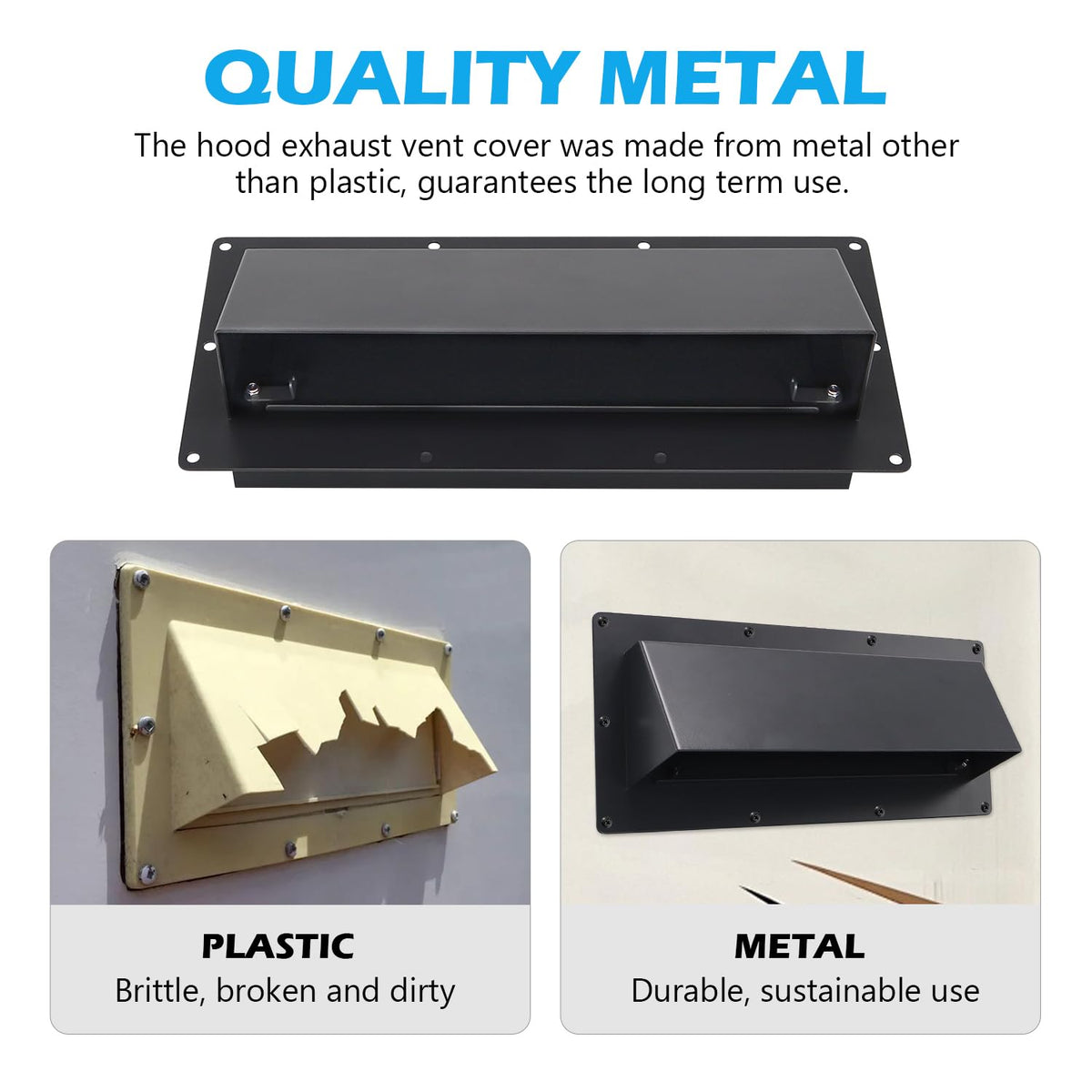 Metal RV Range Hood Vent Cover Replacement (10-1/4") Q415