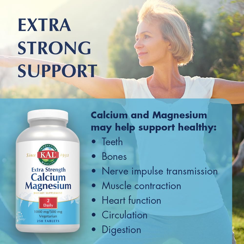 Calcium Magnesium Supplement 250 Tablets Z7700