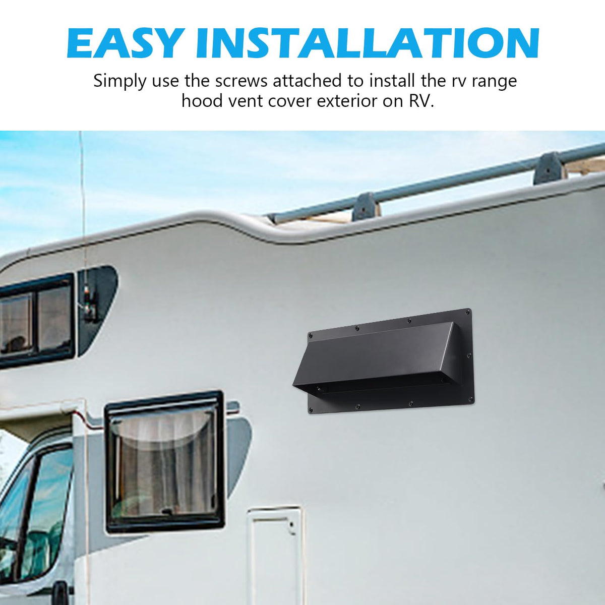 Metal RV Range Hood Vent Cover Replacement (10-1/4") Q415