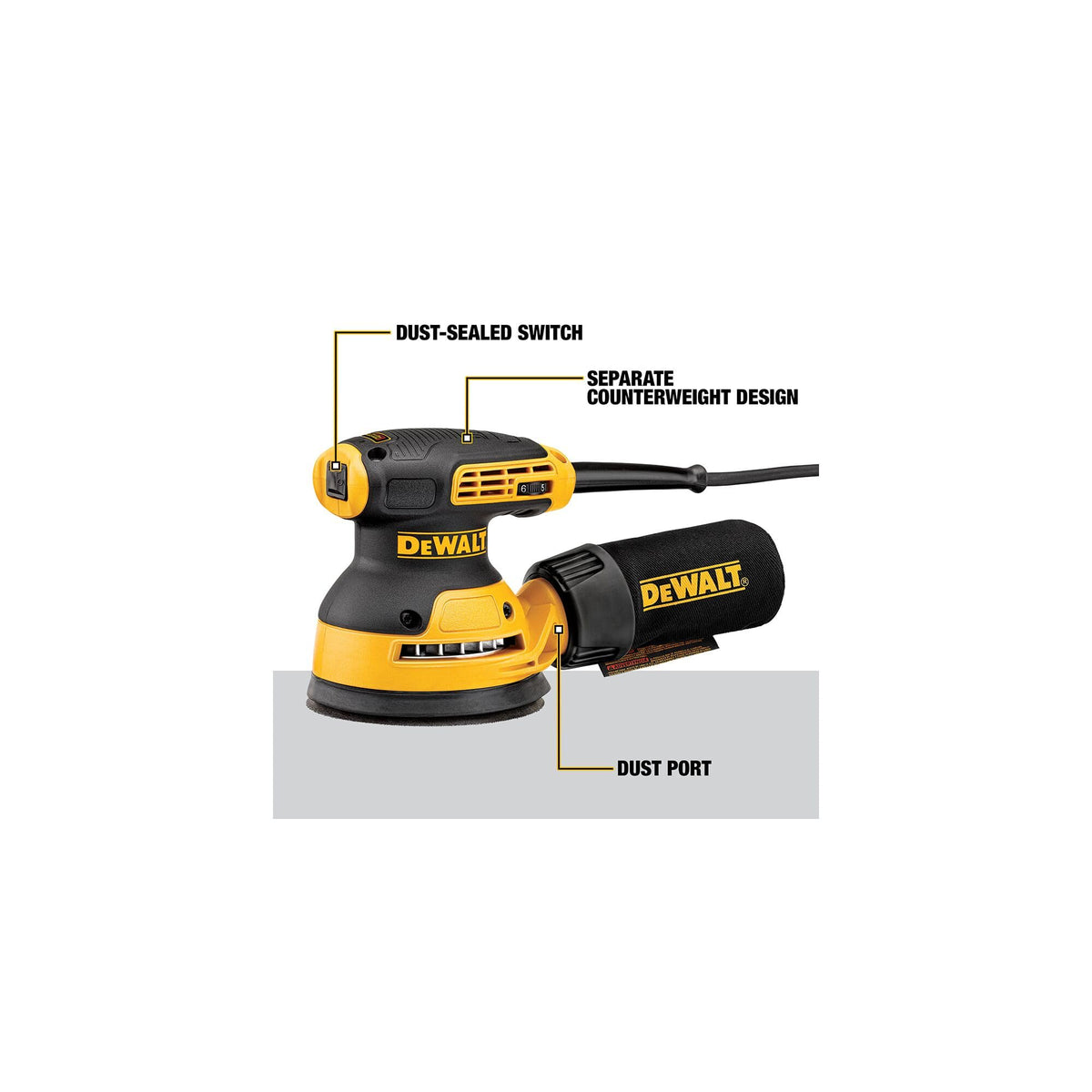 Corded Electric Variable Speed 5-Inch Random Orbit Sander Q86803