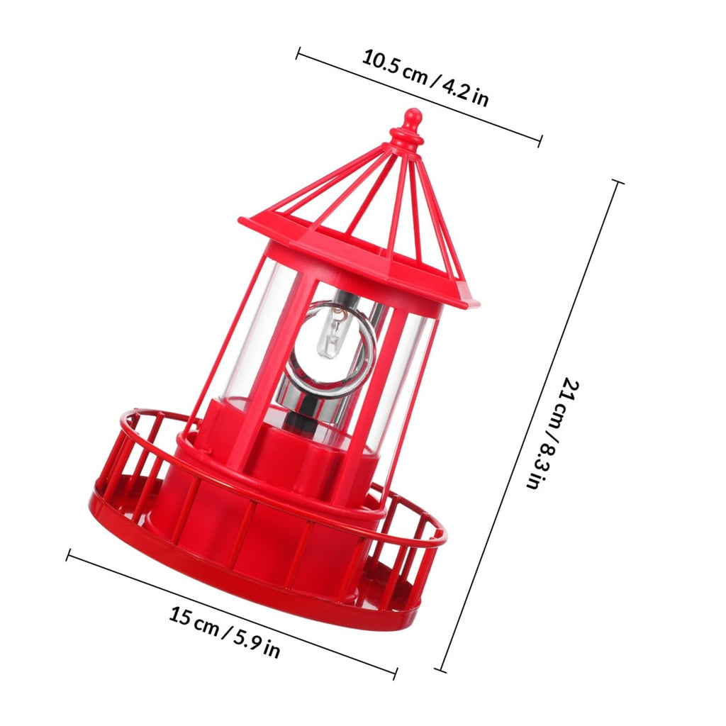 Solar Powered Rotating Lighthouse Garden Light E4505
