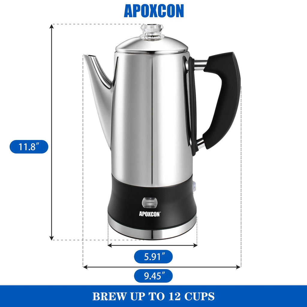 Electric Stainless Steel Coffee Percolator 12 Cup A717383