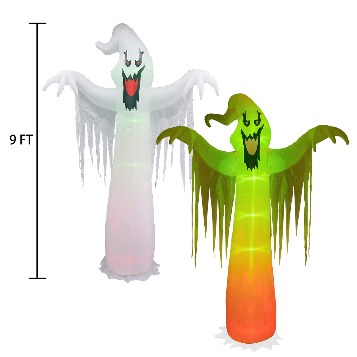 9 FT Halloween Inflatables with Built-in LED Lights B122405