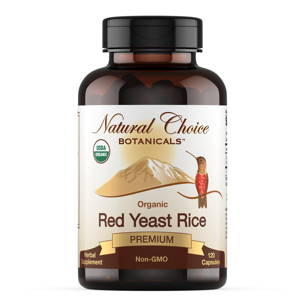 Organic Red Yeast Rice Supplement, 120 Capsules D63599
