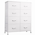 White 8 Drawer Fabric Dresser H635158