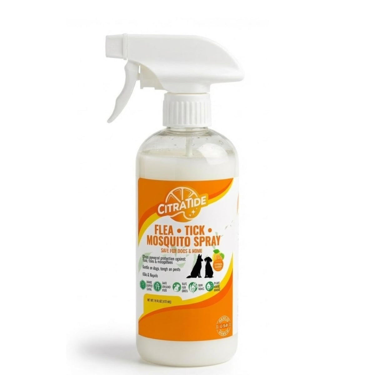 Plant-Based Cedarwood & Citrus Flea Tick & Mosquito Spray for Dogs 16 fl oz P23470