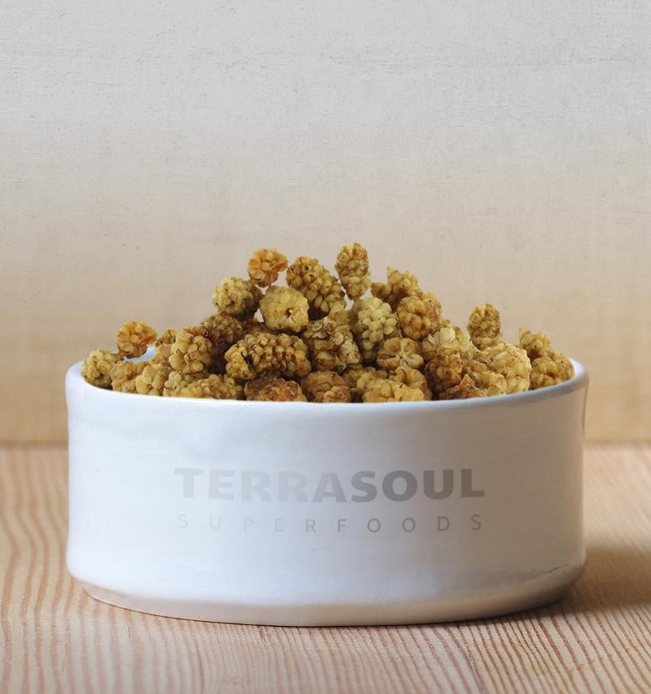 Organic Sun-dried White Mulberries, 2 Lbs (Pack of 2) F7916