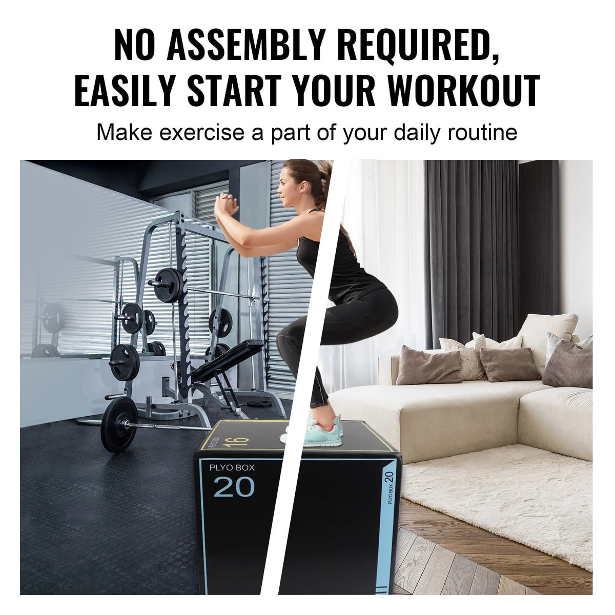 3-in-1 Non-Slip Foam Plyometric Jump Box V410