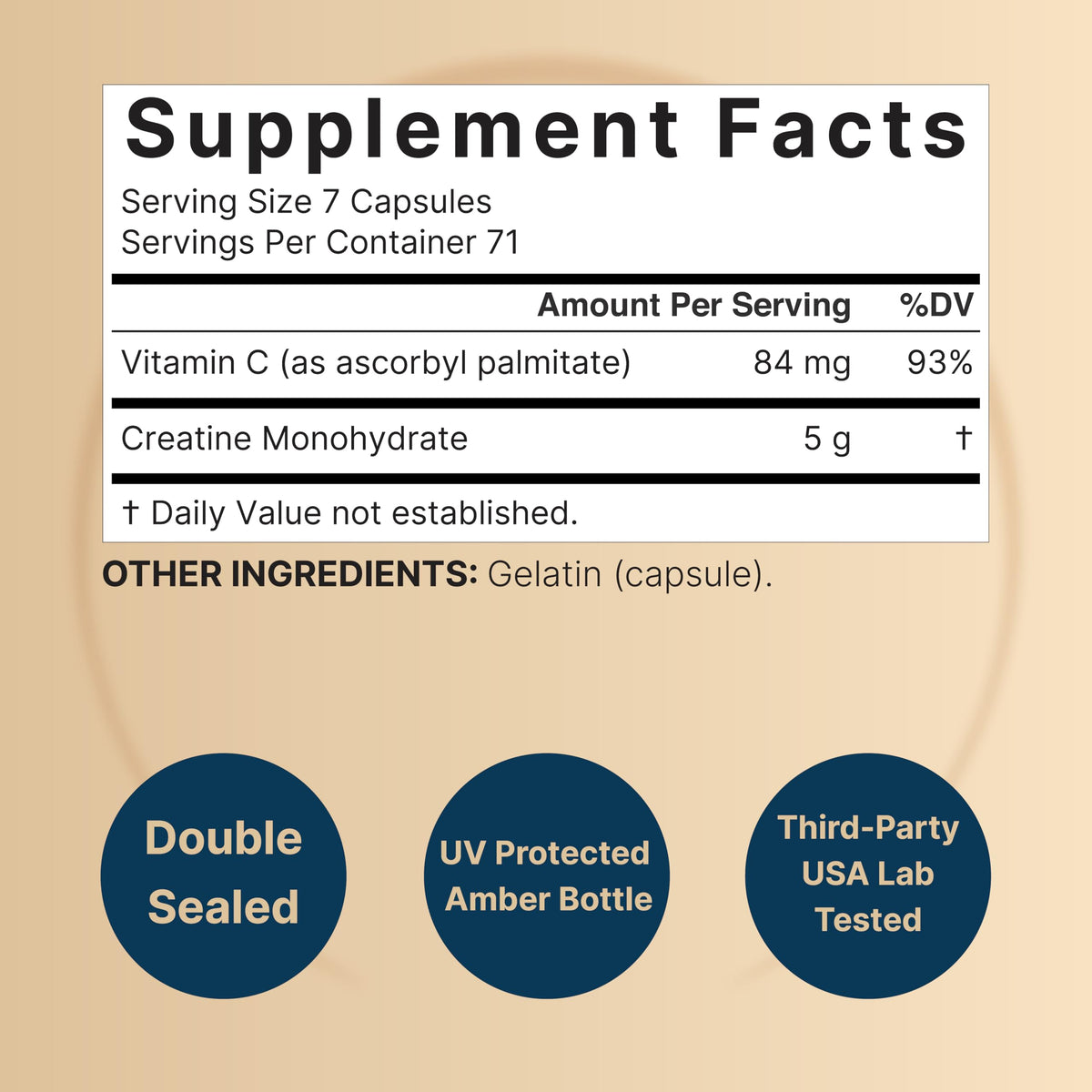 Micronized Unflavored Creatine Monohydrate Capsules 5,000mg 500 Count Q49921