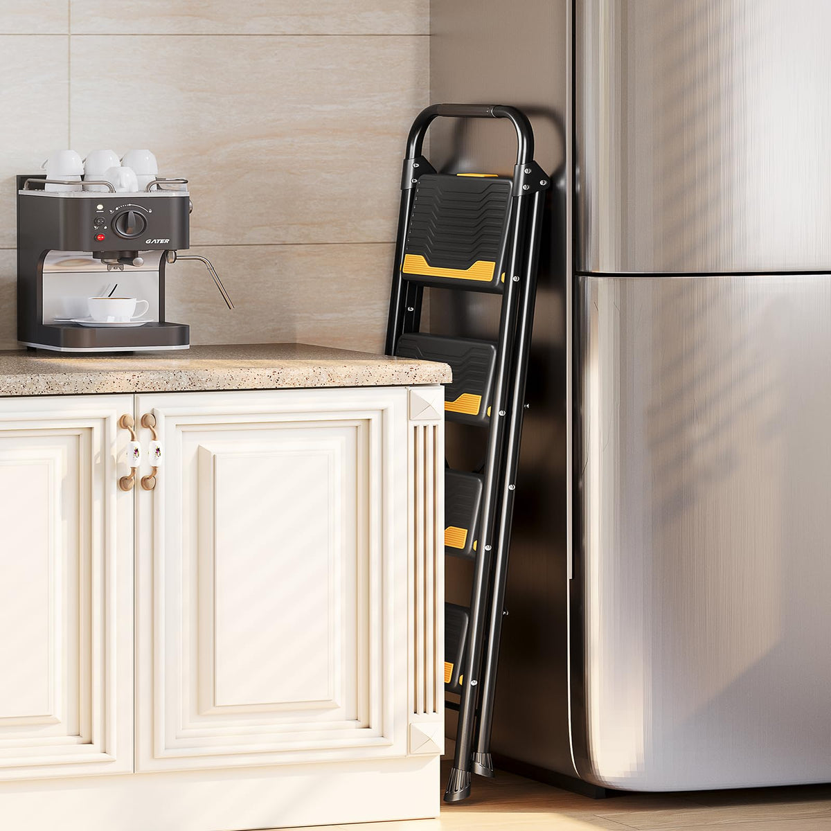 4 Step Ladder Black J389