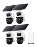 4K Solar 3-Lens PTZ Security Camera 4-Cam Kit W29102