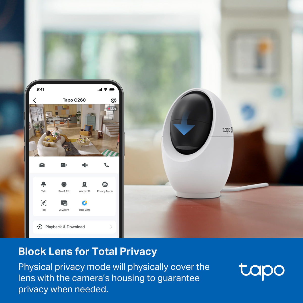 4K Indoor Pan/Tilt Wired Security Camera H9609