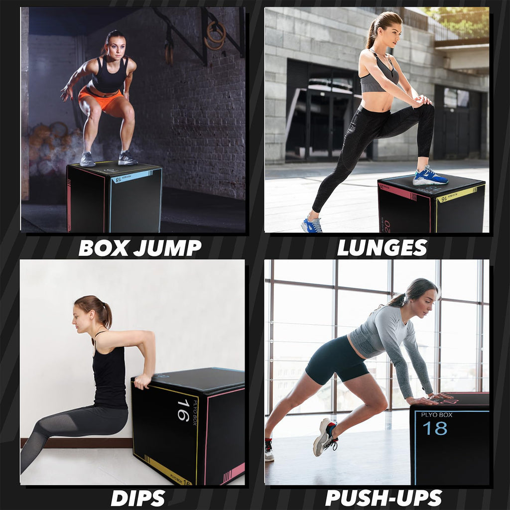 3-in-1 Non-Slip Foam Plyometric Jump Box V410