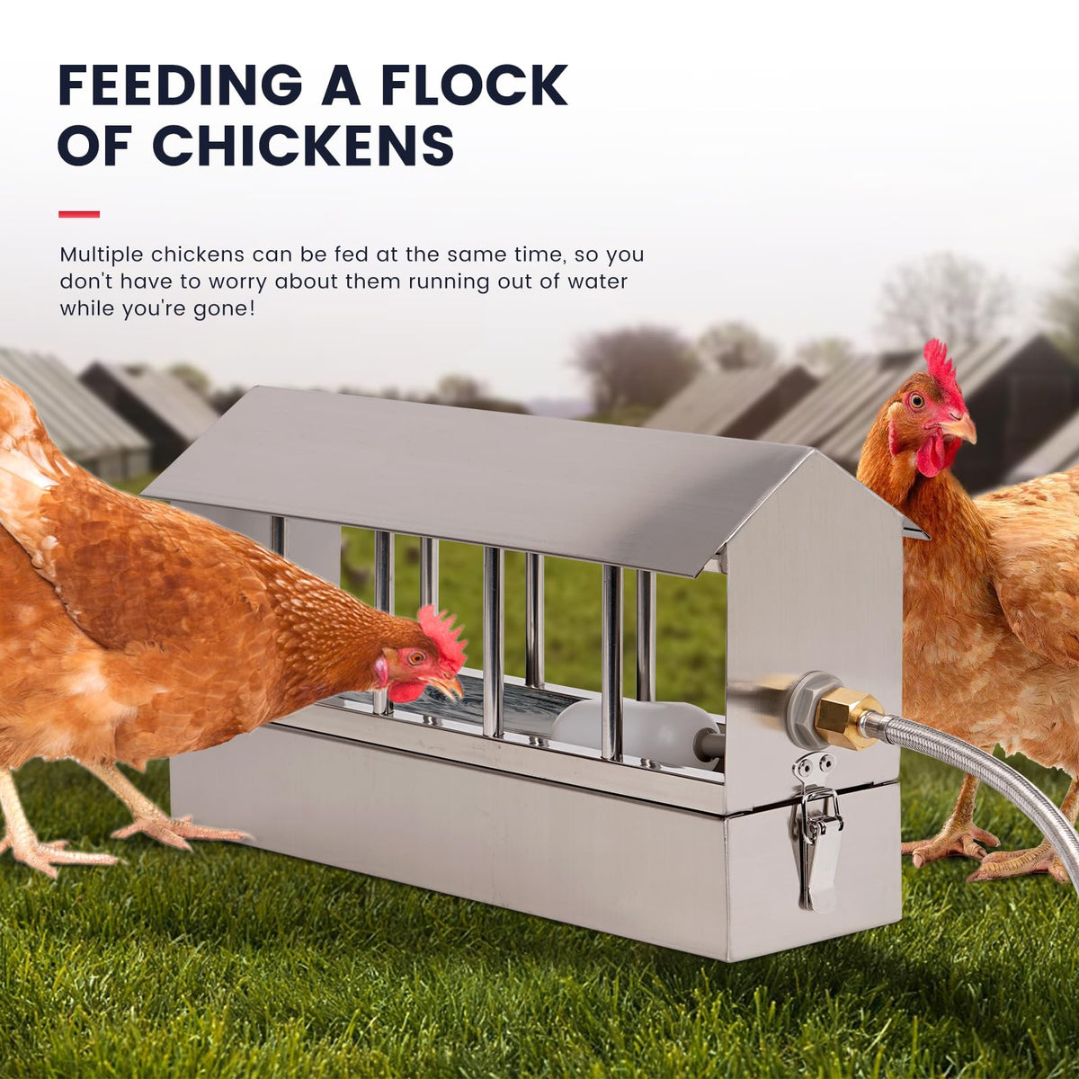 Automatic Stainless Steel Chicken Waterer with Float Valve U9207