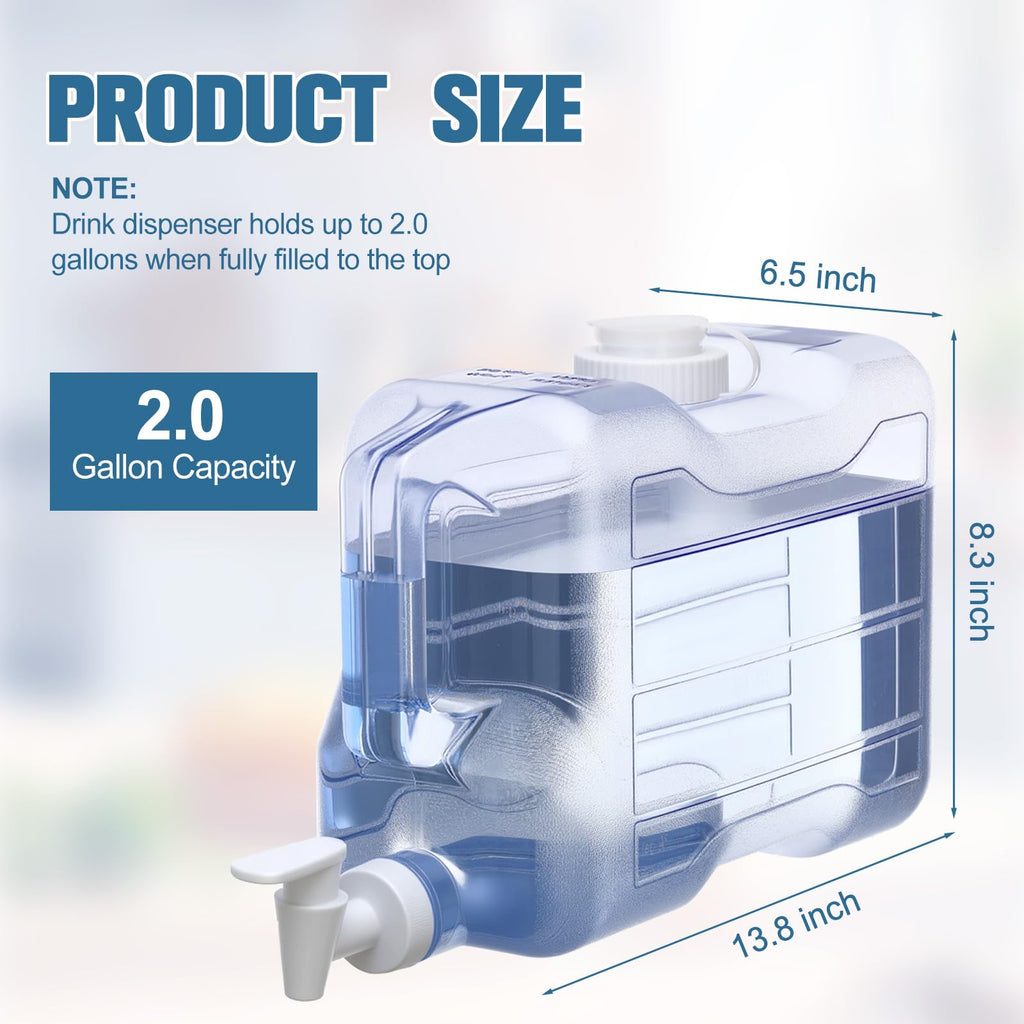 2 Gallon Plastic Water Dispenser Bottle M7934
