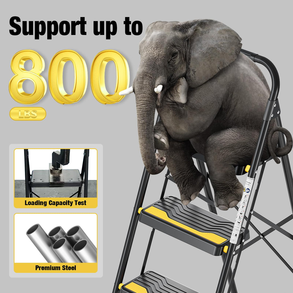 4 Step Ladder Black J389