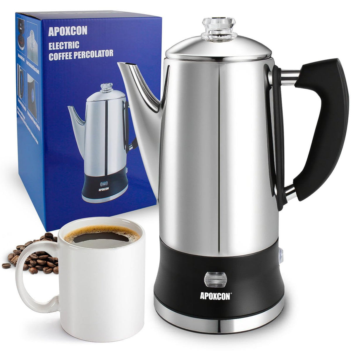 Electric Stainless Steel Coffee Percolator 12 Cup A717383