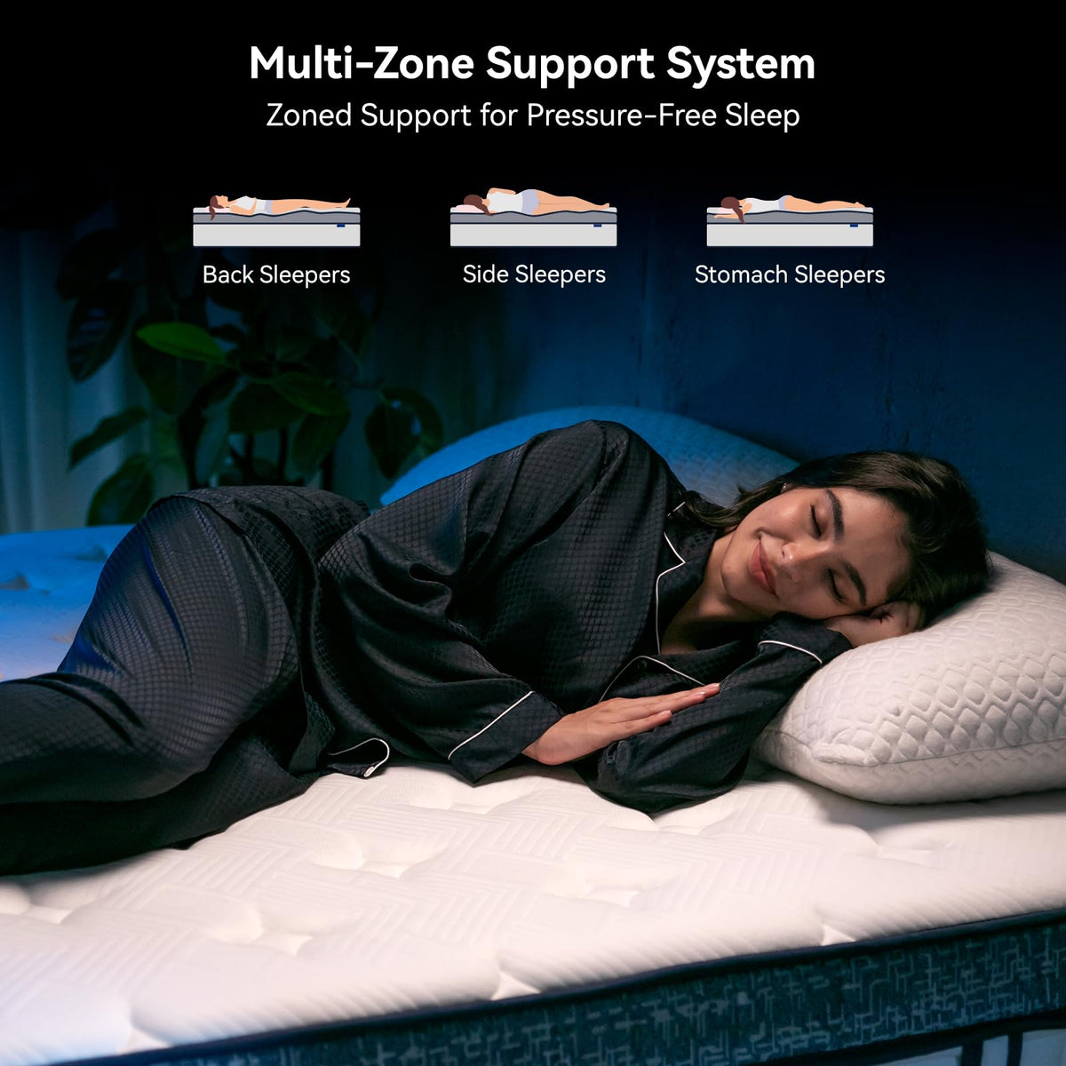 Queen Size 12 Inch Hybrid Memory Foam Mattress H43761