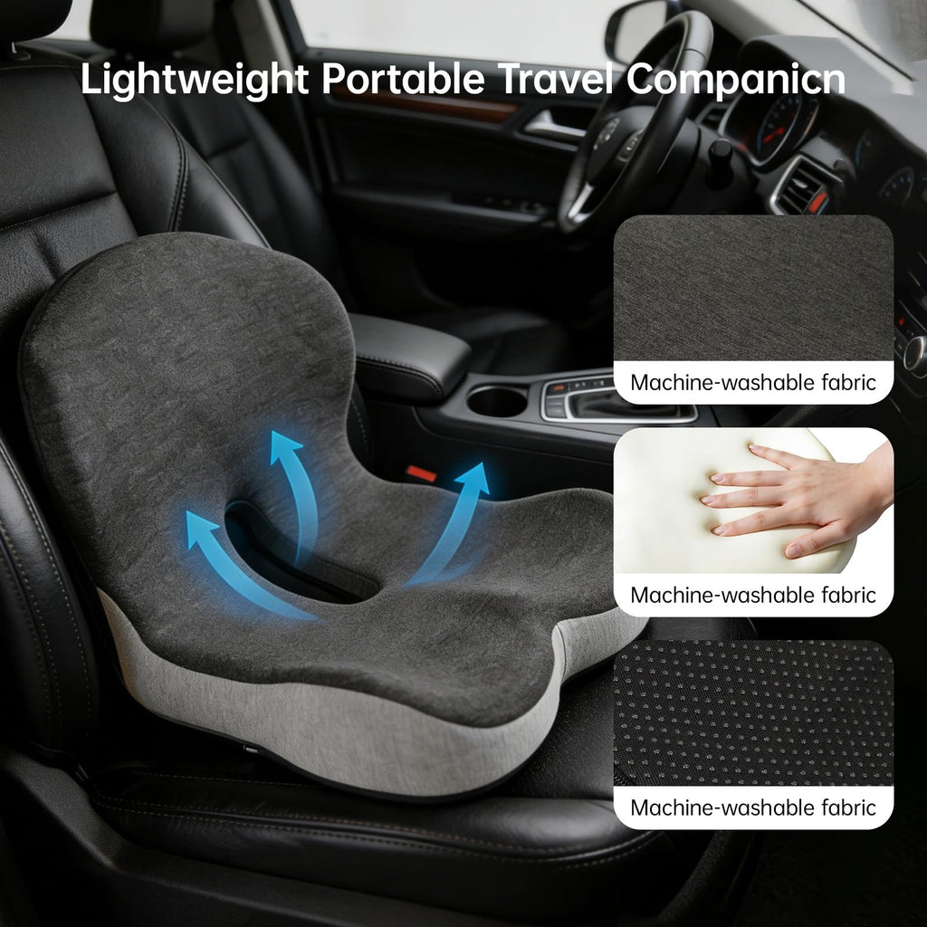 L-Shaped Memory Foam Seat Cushion with Back Support U1589