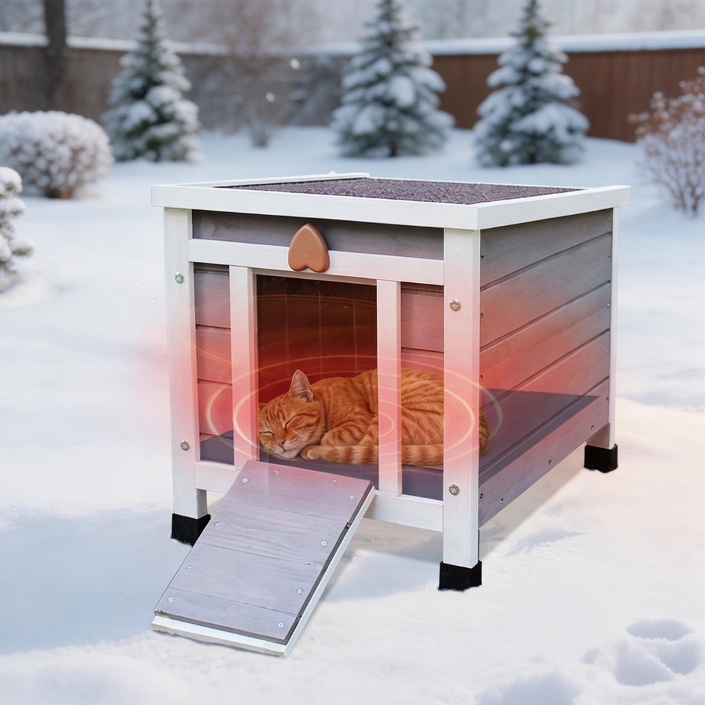 Insulated Outdoor Cat House with Liner E168