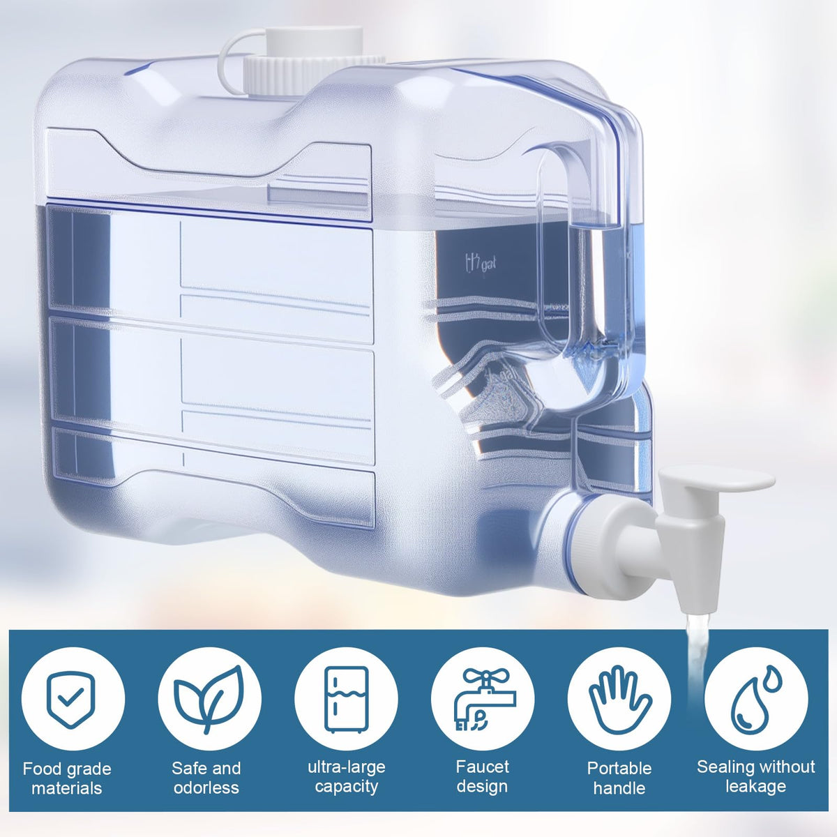 2 Gallon Plastic Water Dispenser Bottle M7934