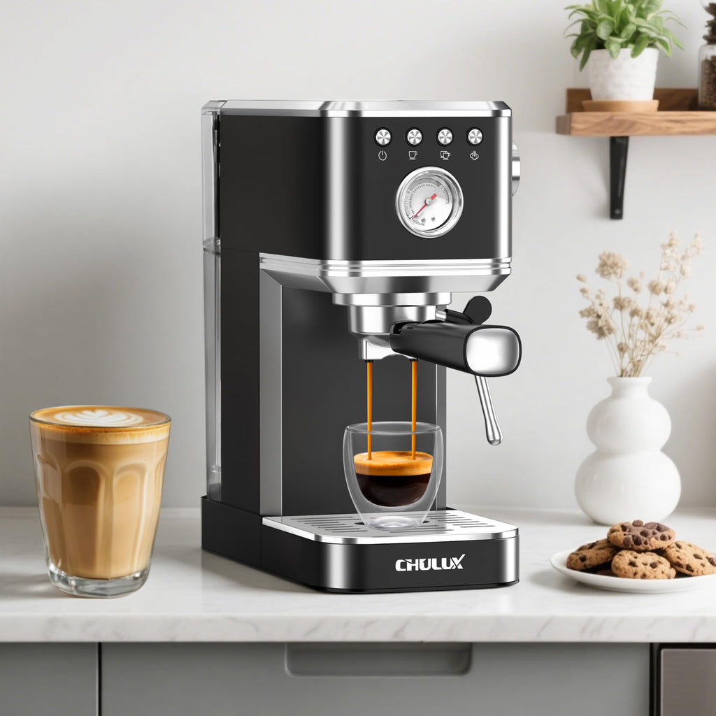 Slim Espresso Machine with Milk Frother A522