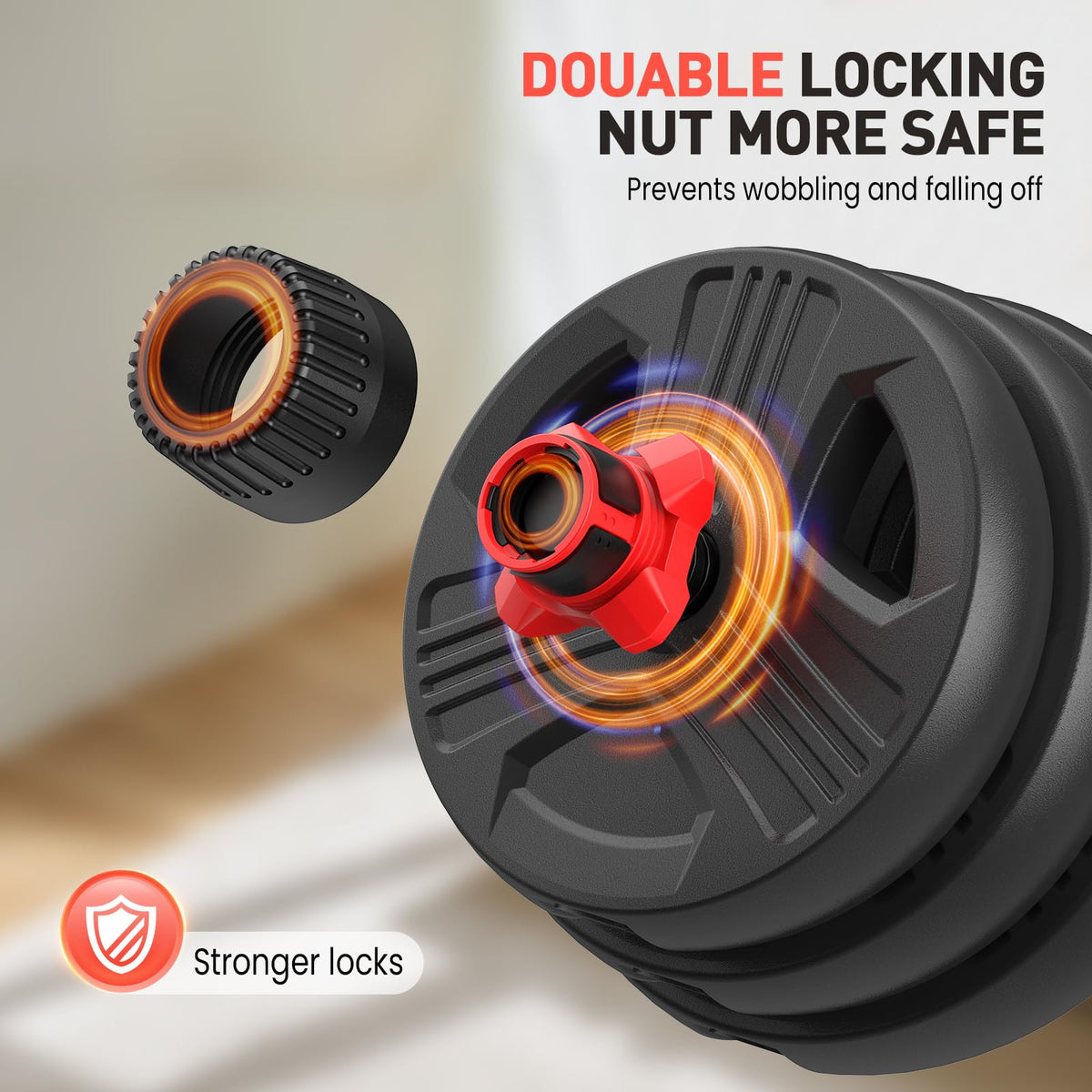 Adjustable Dumbbell Set 20/30/40/60/80 lb Free Weight Set E4892