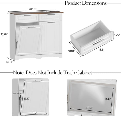 10 Gallon Double Tilt Out Trash Can Cabinet R648639