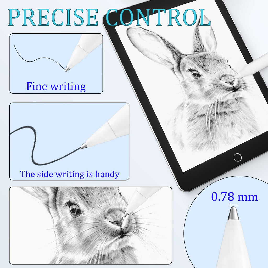 Fine Point Pencil Tips for Apple Pencil 1st 2nd Generation USB-C, White E546008
