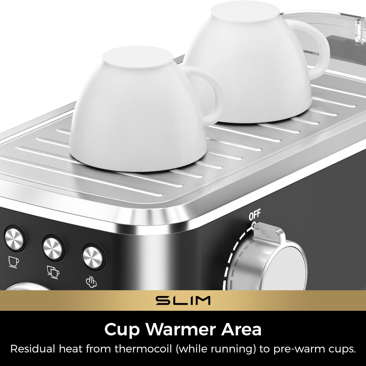 Slim Espresso Machine with Milk Frother A522