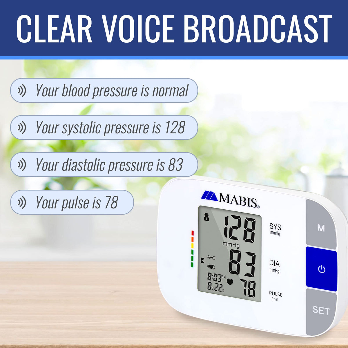 Talking Blood Pressure Monitor U29090