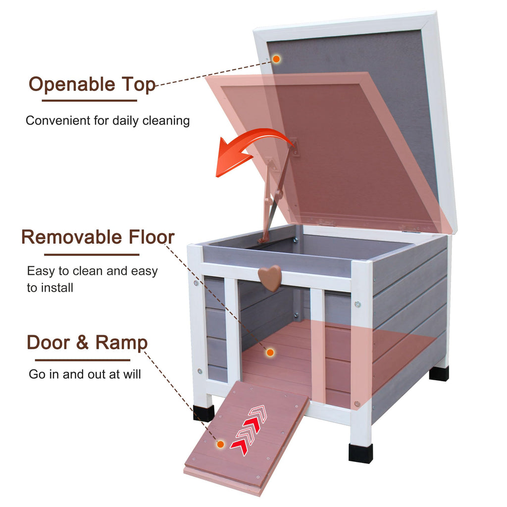 Insulated Outdoor Cat House with Liner E168