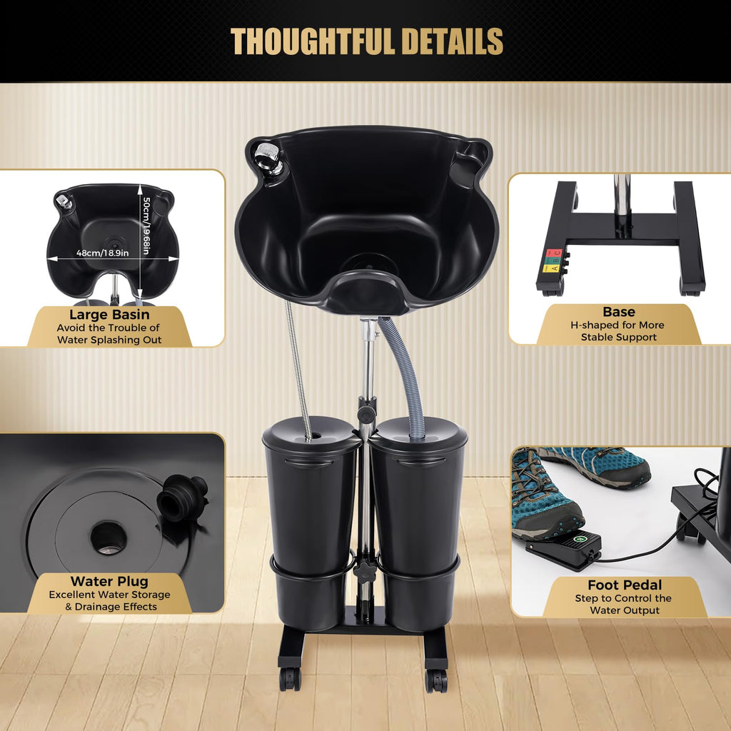 Portable Shampoo Bowl with Electric Pump P794744