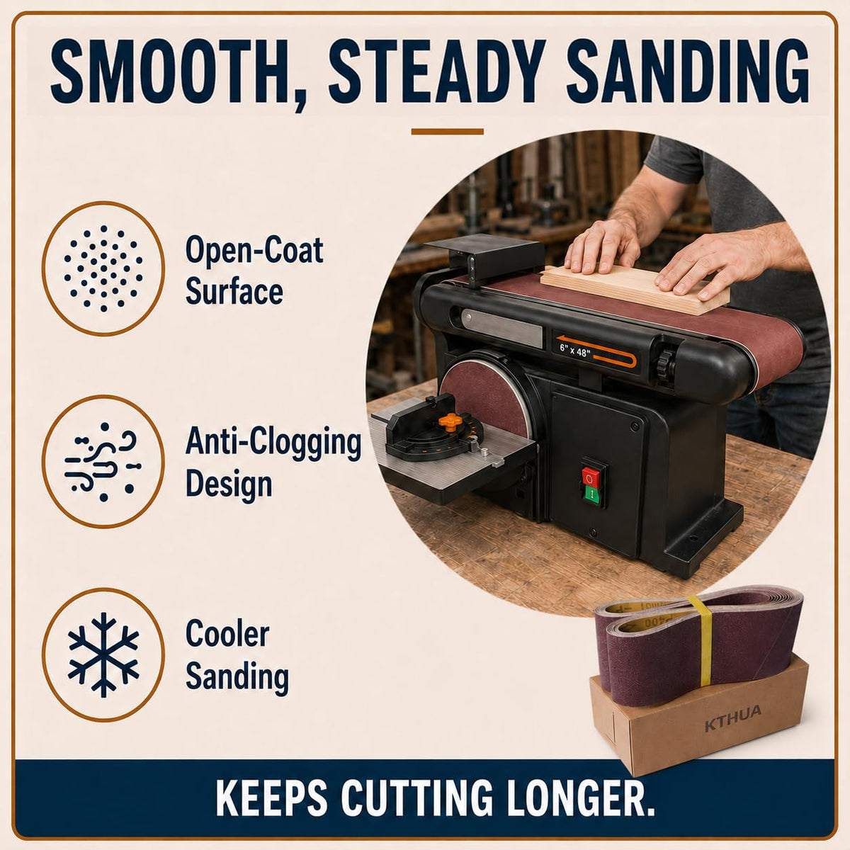 4x36 Aluminum Oxide Sanding Belts, 12 Pack W54280
