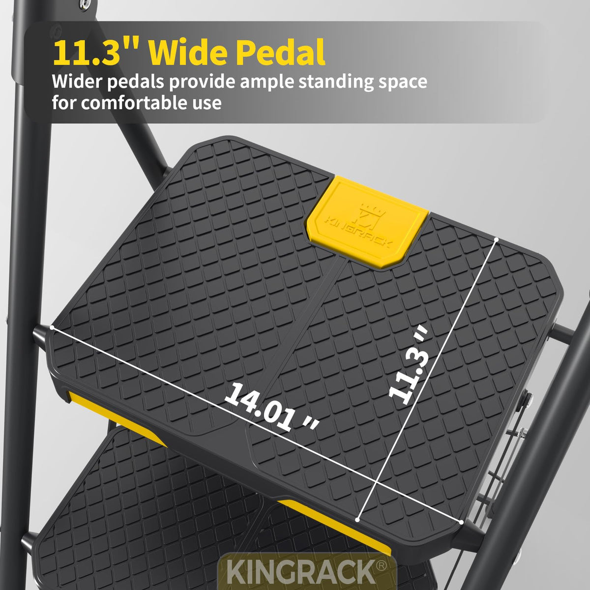 4 Step Steel Step Stool with Safe-Lock, Black D111771