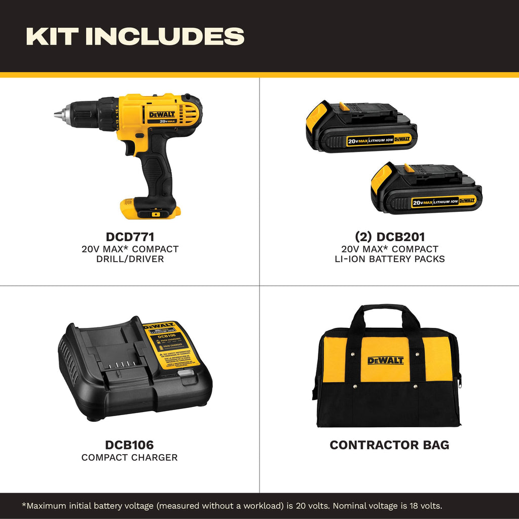 20V Max Cordless Drill Driver Set N997