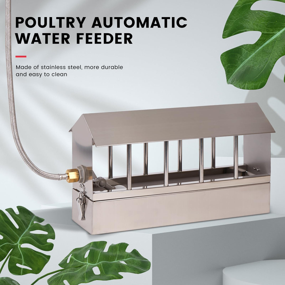 Automatic Stainless Steel Chicken Waterer with Float Valve U9207